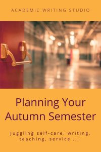 poster for Planning Your Autumn Semester
